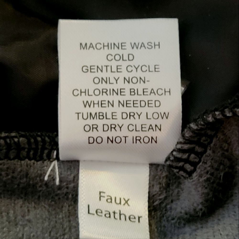 Truth By Republic Black Faux Leather Drawstring Jogger Pants Size M NWOT - Picture 8 of 8
